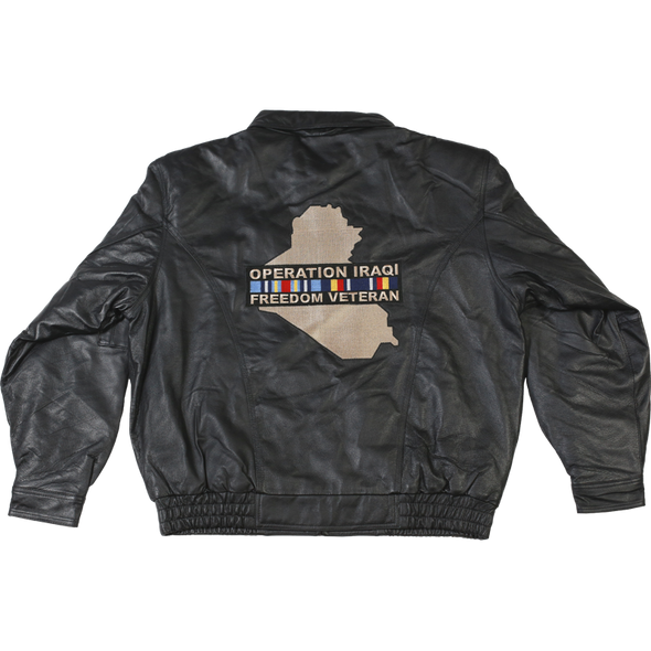 10251 - Operation Iraqi Freedom Veteran Leather Bomber Jacket