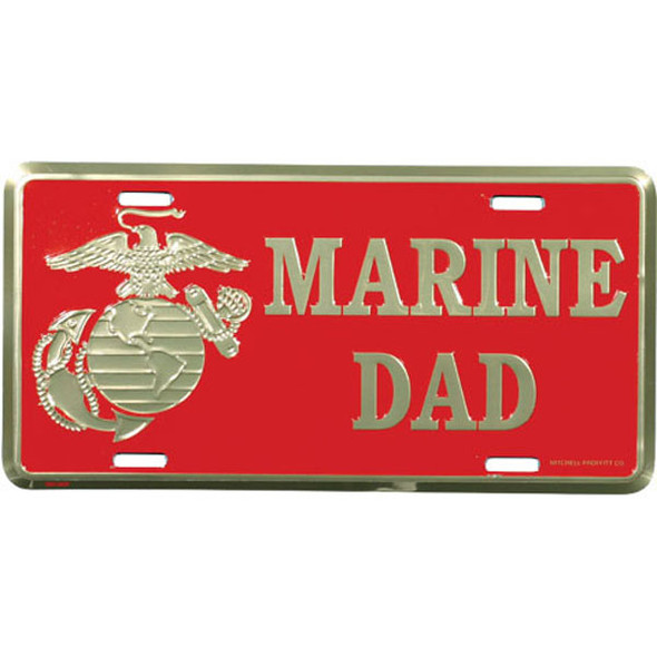LM30 - Marine Mom with Eagle Globe and Anchor License Plate - Made