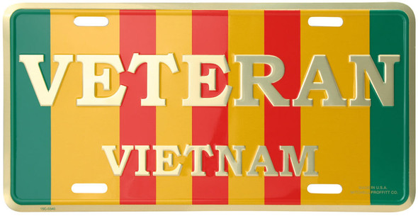 LVVE - Vietnam Veteran Service Ribbon License Plate - Made in USA