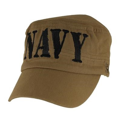 6659 - U.S. Navy Flat Top Cap - Cotton - Coyote