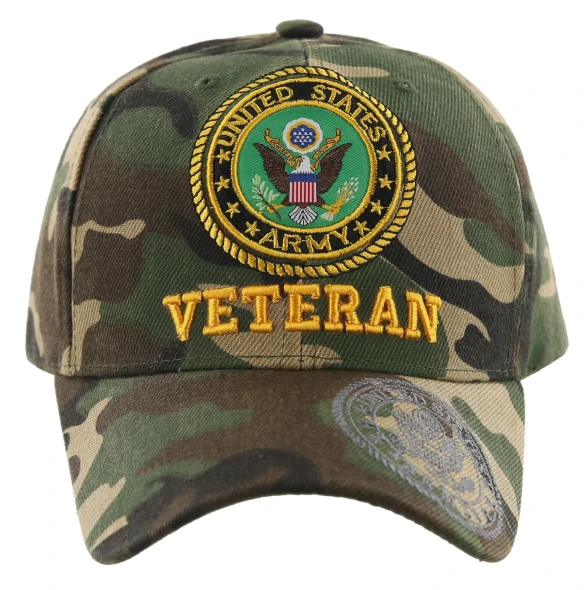 U.S. Army Veteran Cap - Shadow Seal - Woodland Camo