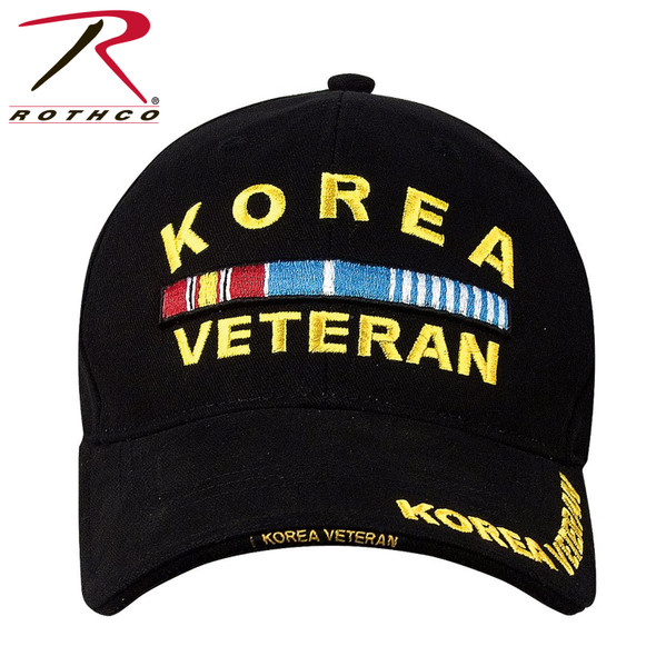 Rothco Deluxe Korea Veteran Cap Embroidered Low Profile (Item #9421) - Black