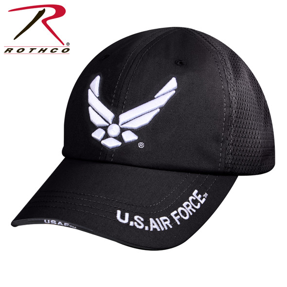 Rothco U.S. Air Force Cap Cotton Air Mesh (Item #8954) - Black