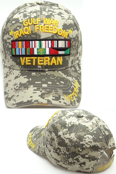 Gulf War Iraqi Freedom Veteran Cap - ACU Digital Camouflage