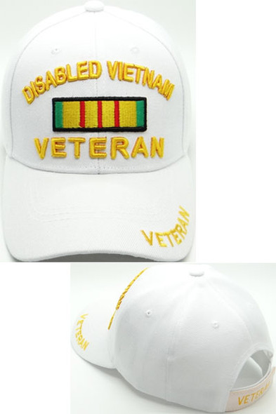Disabled Vietnam Veteran Cap - White