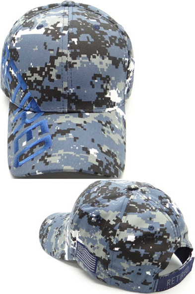 Retired Cap Shadow - Blue Digital Camo