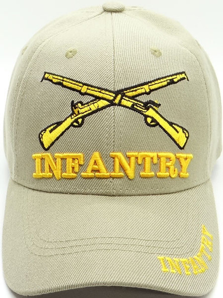 Infantry Crossed Rifles Cap - Khaki