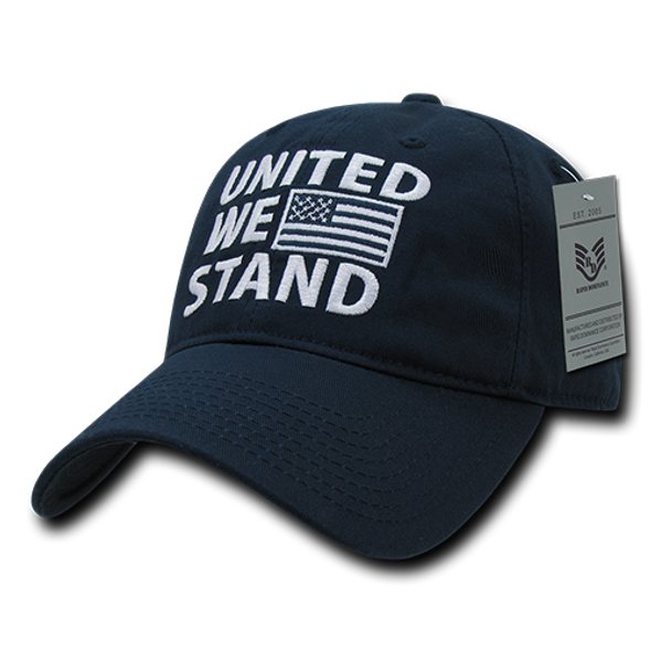 A03 - United We Stand US Flag Cap - Relaxed Cotton - Navy