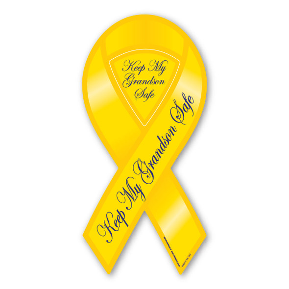 Keep My Grandson Safe 2-in-1 Ribbon Magnet