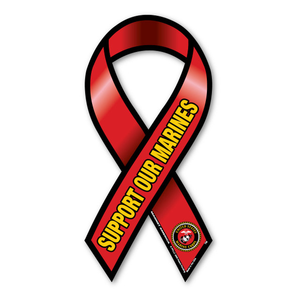 Support Our Marines Ribbon Magnet