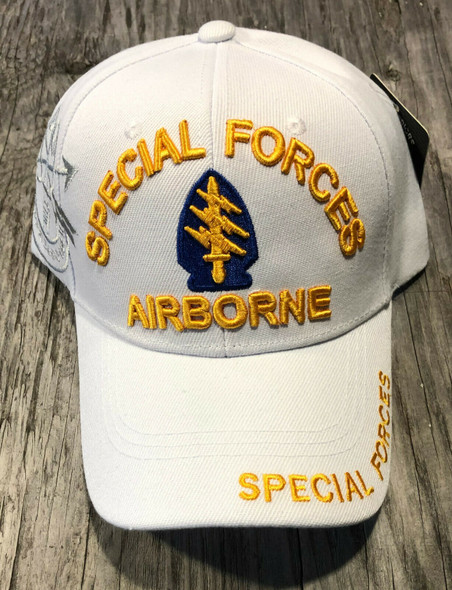 Special Forces Airborne Cap Shadow Insignia - White