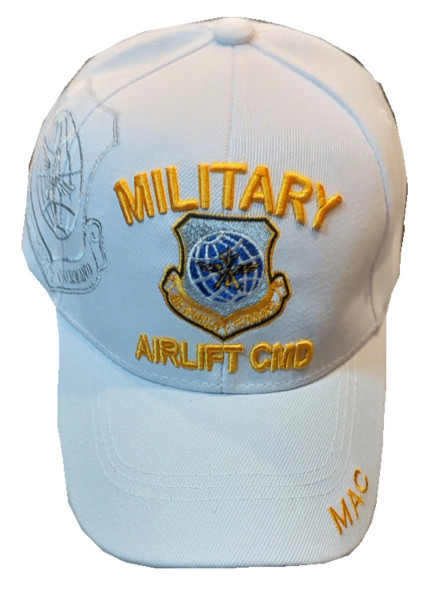Military Airlift Command Cap Shadow  Insignia - White