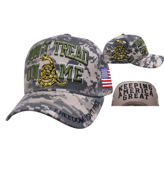 Don't Tread On Me Cap - Keeping America Great - Digital Camo