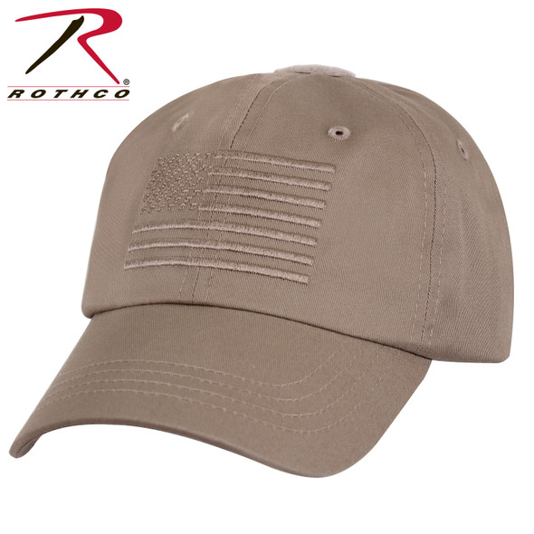 Rothco American Flag Tactical Operator Cap - Khaki