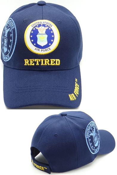 Air Force Retired Cap Emblem Shadow - Blue