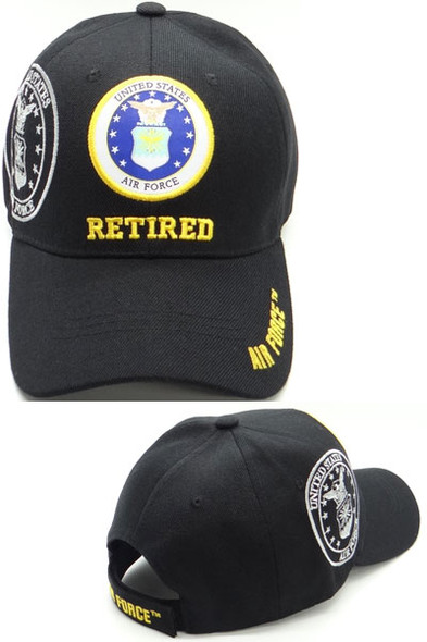 Air Force Retired Cap Emblem Shadow - Black