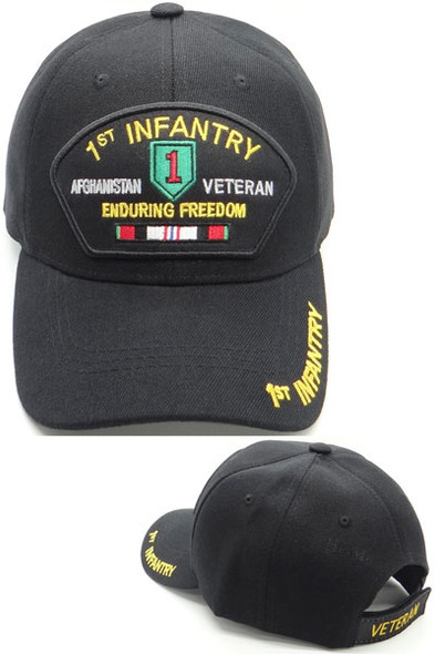 1st Infantry Veteran Cap Afghanistan - Enduring Freedom - Black