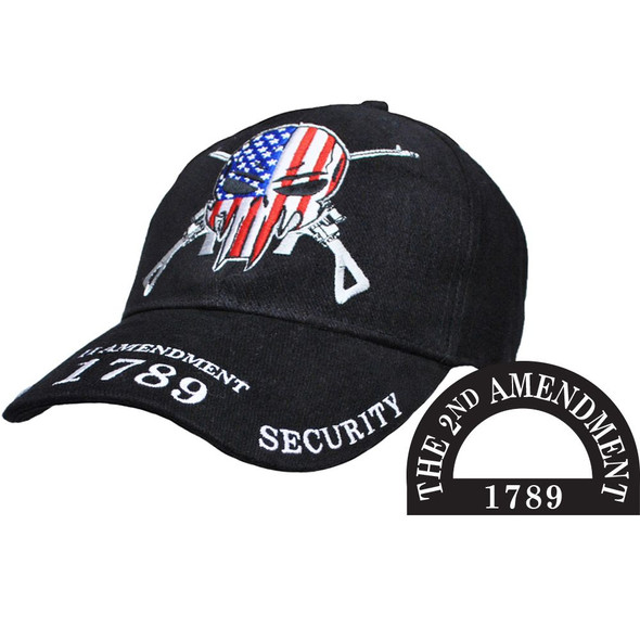 CP00810 - 2nd Amendment 1789 Cap - Punisher - Black