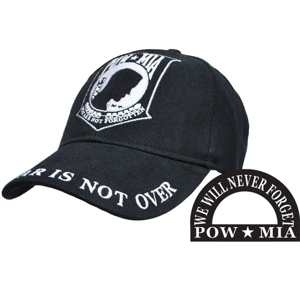 CP00503 - POW MIA Cap - We Will Never Forget - Black