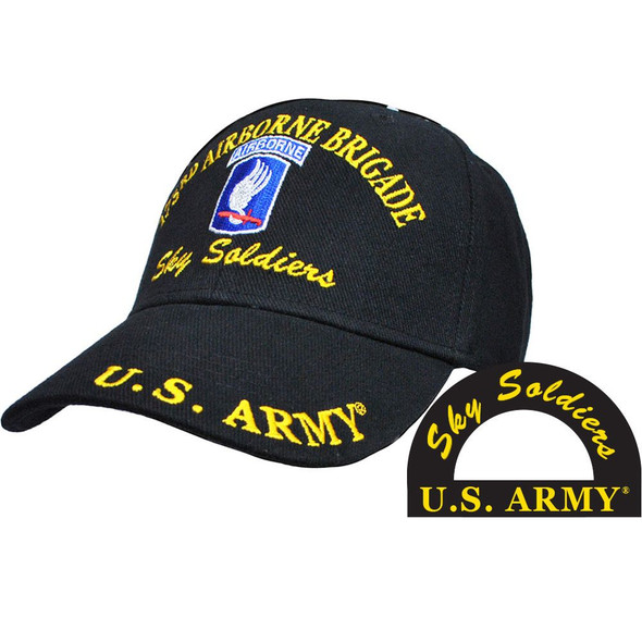 CP00138 - U.S. Army 173rd Airborne Brigade Cap - Sky Soldiers - Black