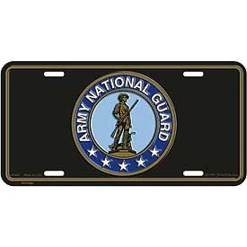 LP0641 - National Guard License Plate - Black