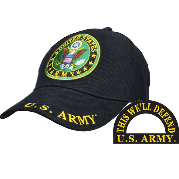 CP00104 - U.S. Army Cap - This We'll Defend - Black