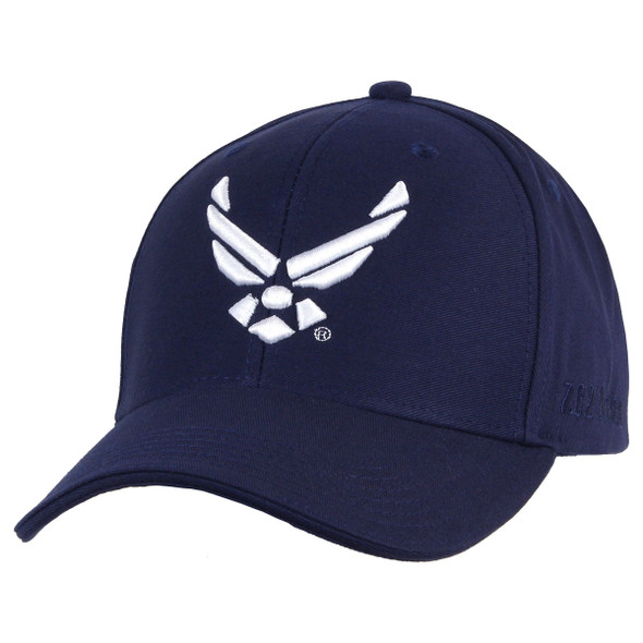 Fitted Hats for Men Baseball Cap - Adjustable Baseball Caps for Men  Official US Air Force Space Force Logo w/Shadow Black