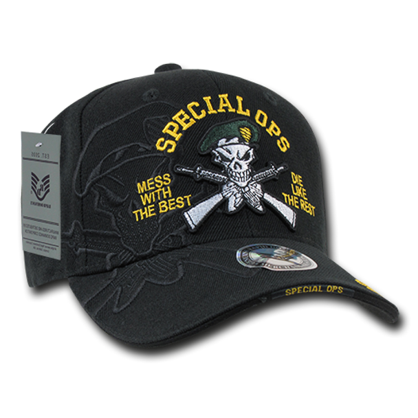 RD7 - Shadow Cap - Green Beret - Special Ops - Black