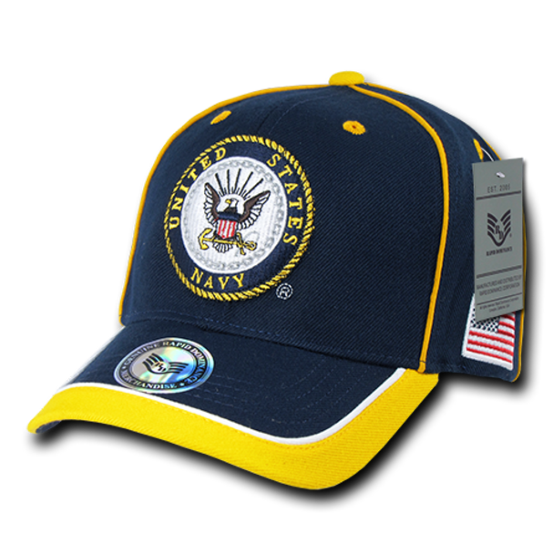 S012 - Piped Military Cap - U.S. Navy