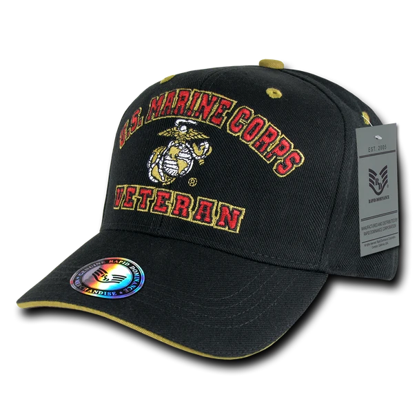VET - Veteran Cap - U.S. Marines - Black