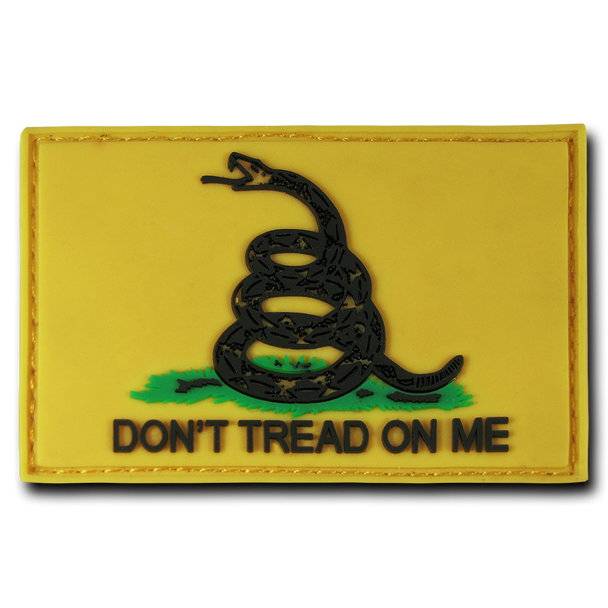 T90 - Tactical Patch - Don't Tread On Me  - Rubber (3"x2") - Gold