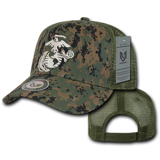 S77 - U.S. Marine Corps Cap - Back to Basics - Trucker Mesh - MCU Digital Camouflage
