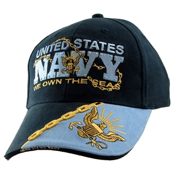 5667 - U.S. Navy Cap - We Own The Seas - Cotton - Navy/Light Blue