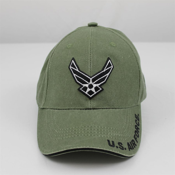 5598 - U.S. Air Force Cap - Wings Logo - Cotton - OD Green
