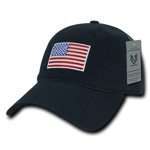 A03 - USA Flag Cap - Relaxed Fit - Cotton - Dark Blue