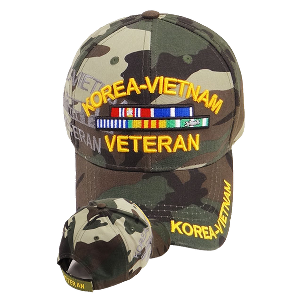 Korea Vietnam Veteran Shadow Cap - Woodland Camouflage