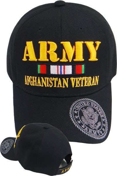 U.S. Army Afghanistan Veteran Cap - Black