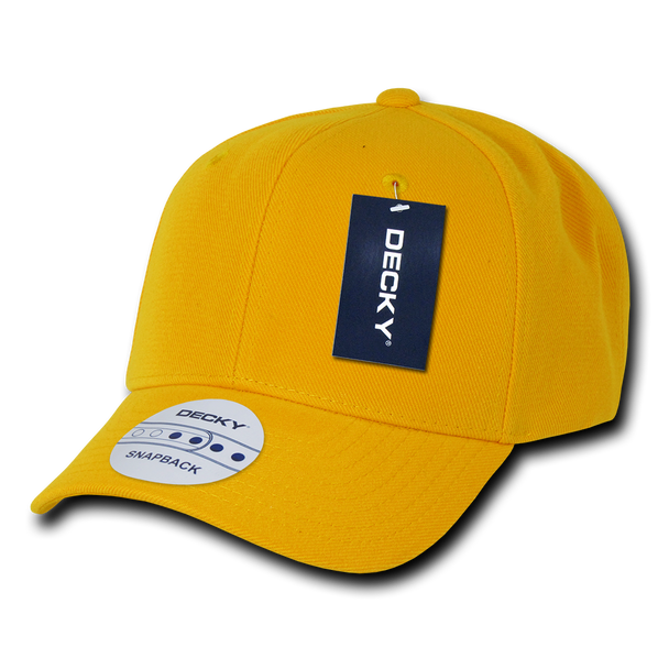 Acrylic Curved Bill Baseball Cap - Gold