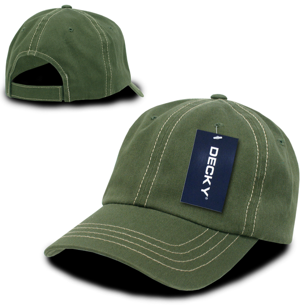 Contra-Stitch Washed Polo Cap - Olive/Khaki