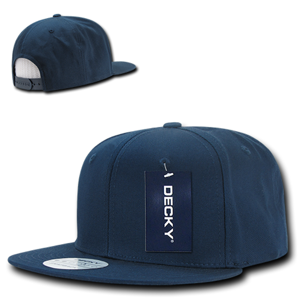 Cotton Snapback Cap - Navy Blue