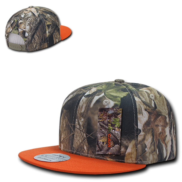 HYBRiCAM Snapback Cap - Grey Bark/Orange