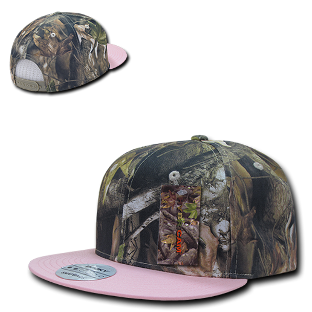 HYBRiCAM Snapback Cap - Grey Bark/Pink