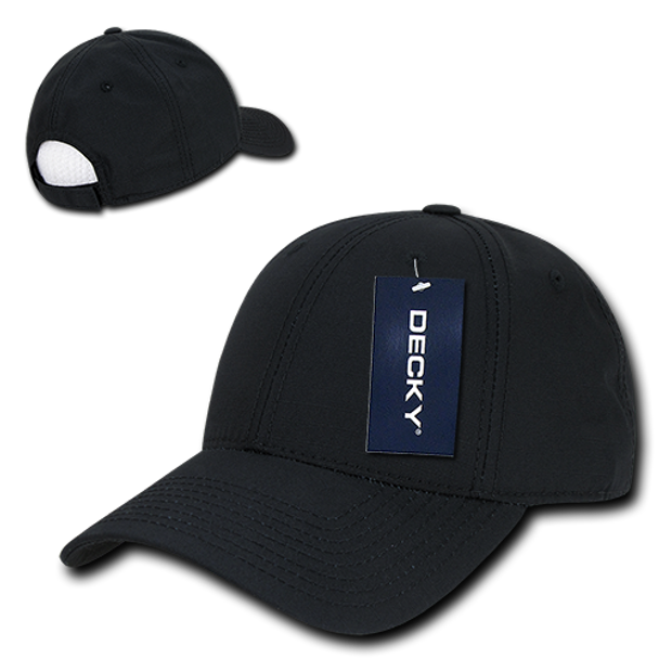 Low Crown Structured Ripstop Cap - Black