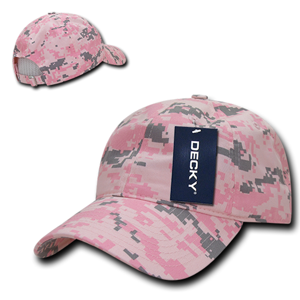 Relaxed Cotton Camo Cap - Pink Digital Camouflage