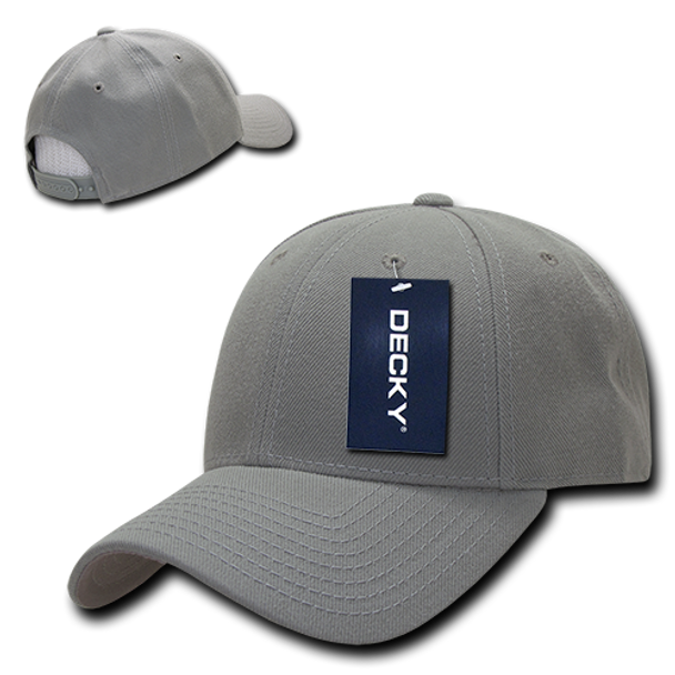 Structured Low Crown  Acrylic Cap - Grey