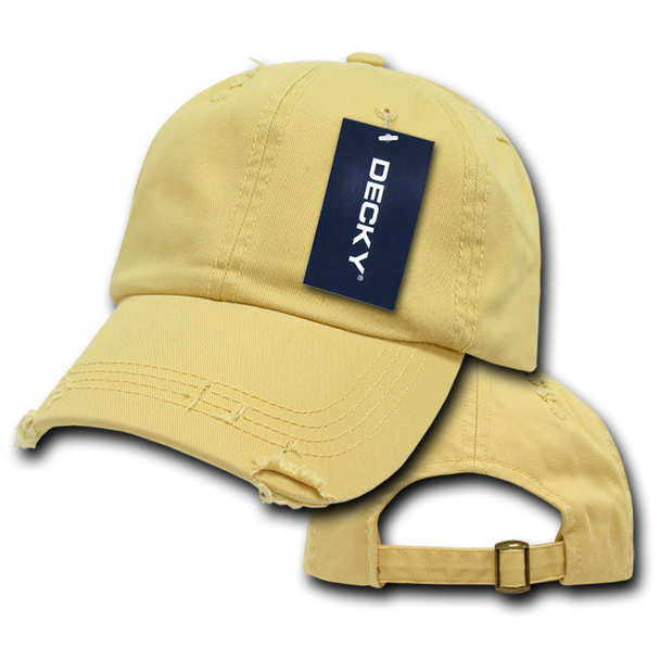 Vintage Frayed Polo Cap - Mustard