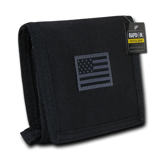 T105 - Tactical Wallet USA Flag Subdued - Black