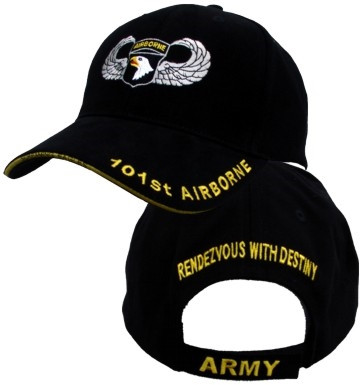 5430 - Army 101st Airborne Cap - Rendezvous With Destiny - Black