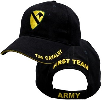 5432 - Army 1st Cavalry Division Cap - First Team - Black