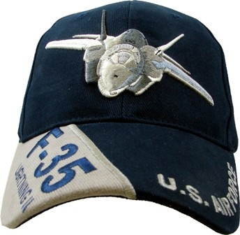 5886 - U.S. Air Force F-35 Lightning II Fighter Cap Cotton - Dark Blue